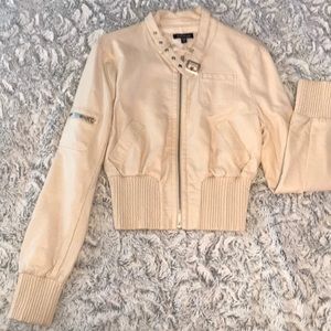 Bebe faux leather perforated jacket